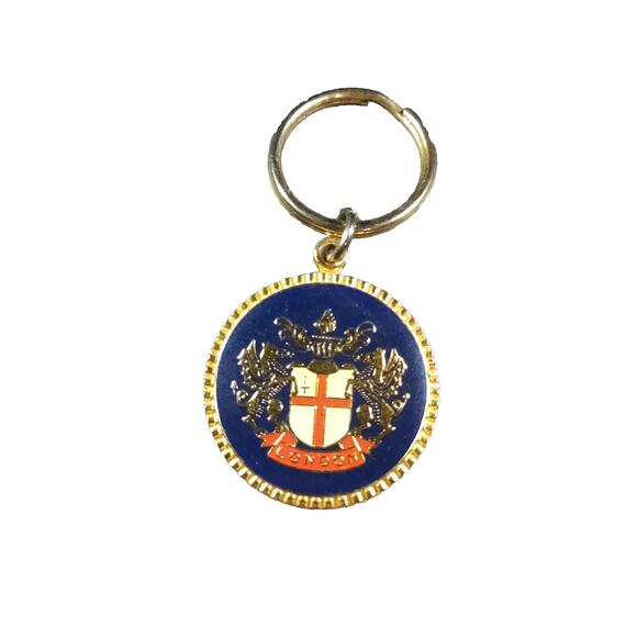 London Gold Tone Keychain Coat Of Arms - Picture 1 of 6